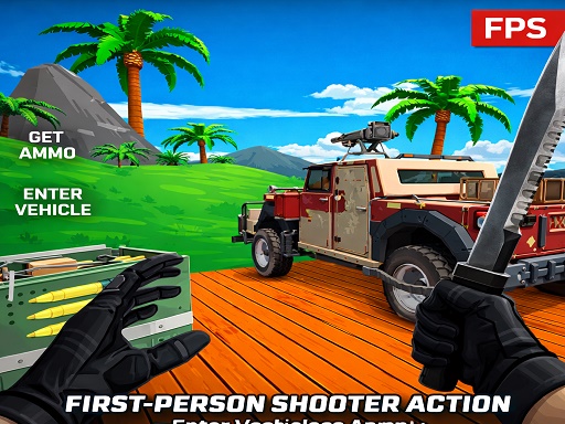 Blocky Zombie Shooting gameplay preview