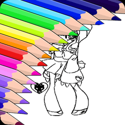Anime Cat Girl Coloring Pages gameplay preview